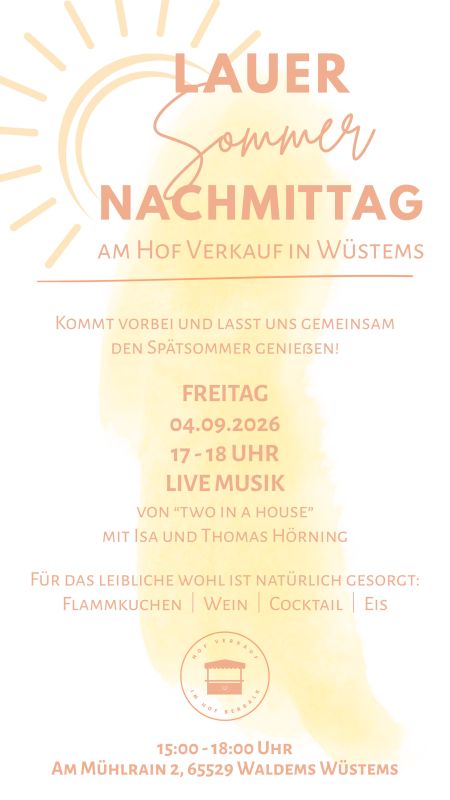 Lauer Sommer Nachmittag am 04. September Lauer Sommer Nachmittag am 04. September